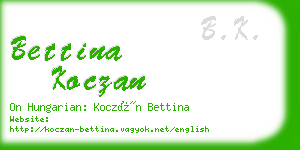 bettina koczan business card